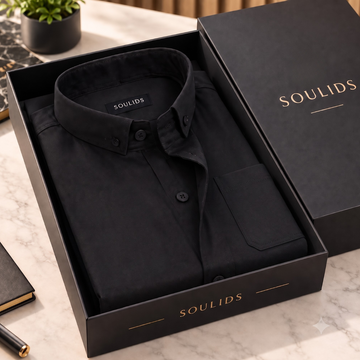 Premium Solid Half Sleeve Shirt for Men | Black ( S1 )