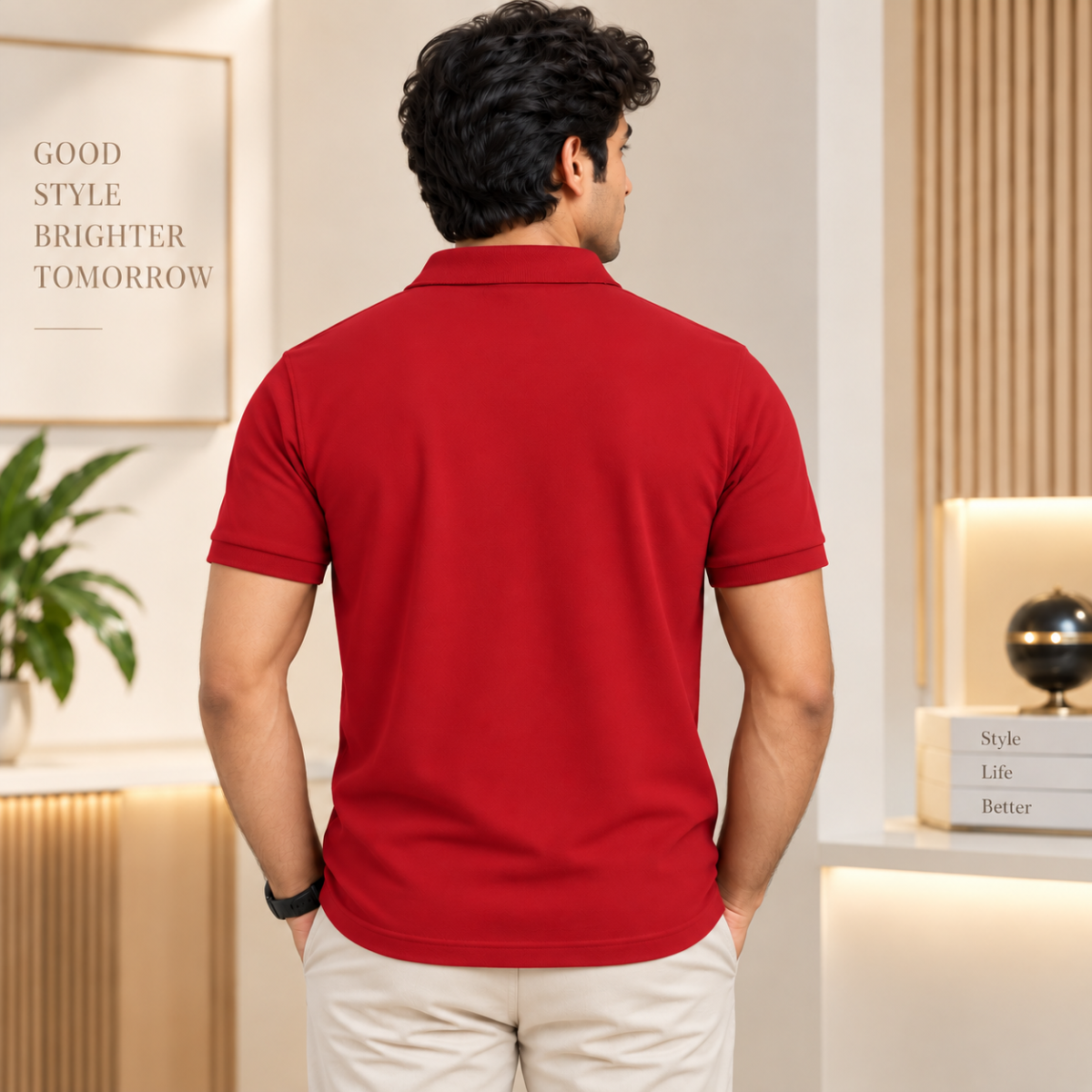 Premium Solid Polo T-Shirt for Men | Red | T9